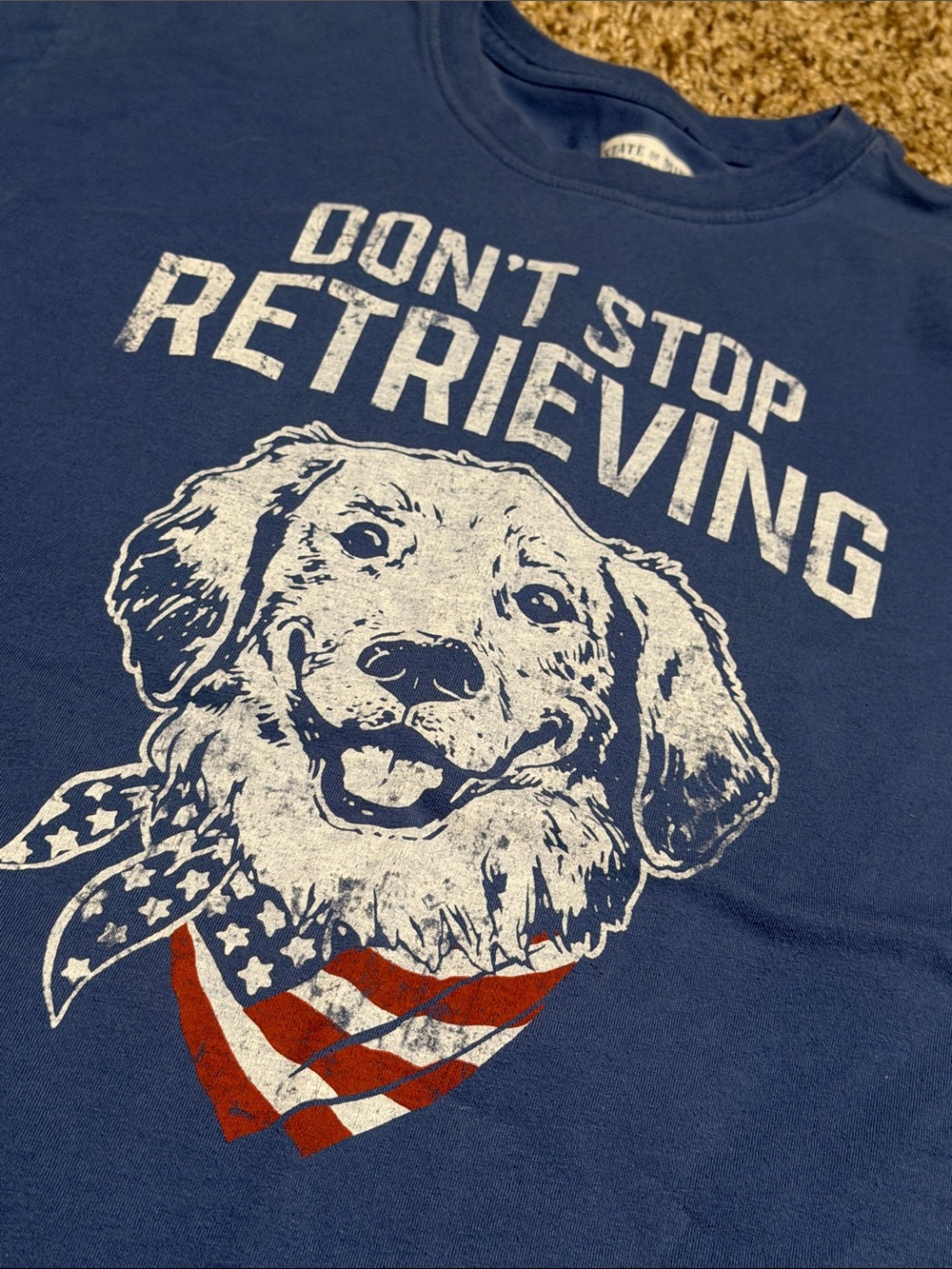 Adorable Don’t Stop Retrieving tee by State of Mine (M) EUC!